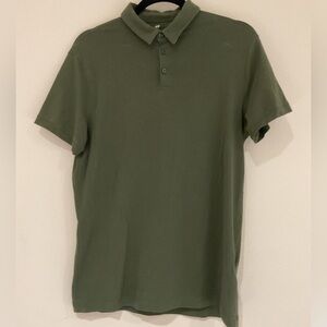 H&M Slim Fit Olive Green Polo Shirt Size Medium